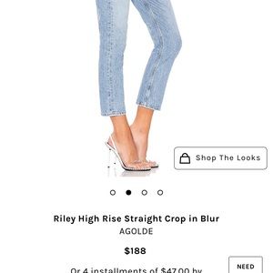 AGOLDE Riley Straight Crop Jeans